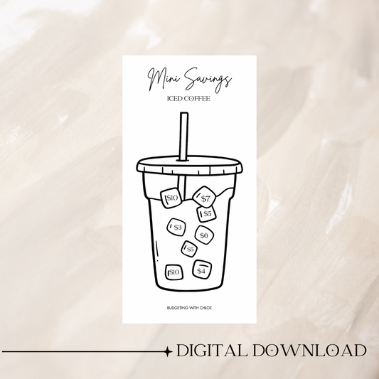 Coffee Mini Savings Savings Challenges DIGITAL DOWNLOAD