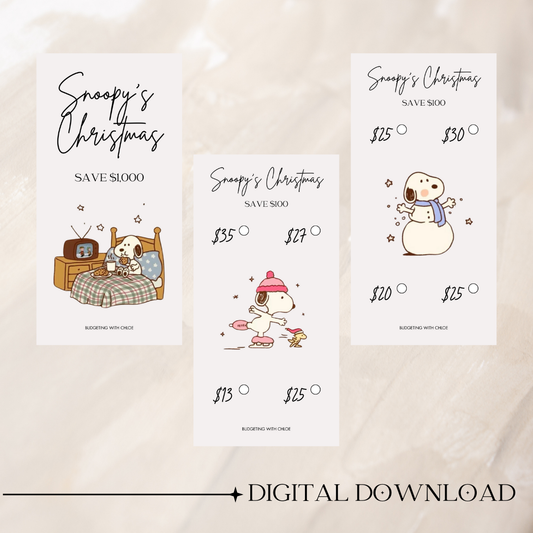 Snoopy's Christmas $1k Savings Challenges DIGITAL DOWNLOAD