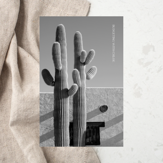 Tall Cactus A6 or A5 Linen Dashboard