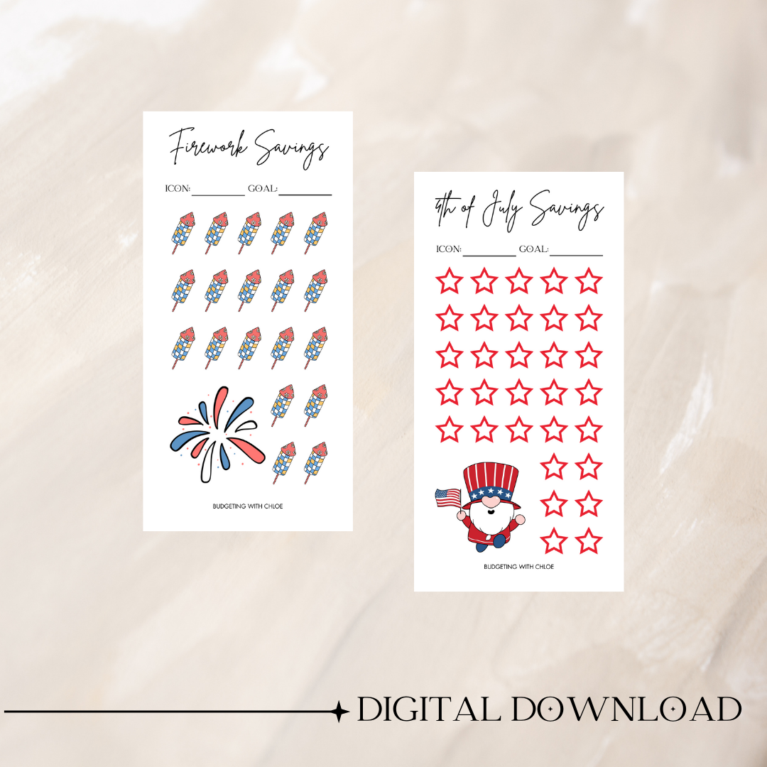 #1 4th of July Savings Challenges DIGITAL DOWNLOAD