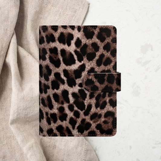 Leopard Print Leather A6 Binders Ready to Ship