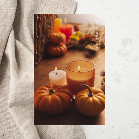 Cozy Pumpkin A6 or A5 Linen Dashboard